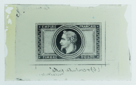 Stamp of France » Empire Lauré 1863-1870 NAPOLEON 5 francs, rare et superbe groupe de reproductions SPERATI comprenant 9 clichés sur verre