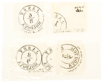 Stamp of Romania » 1858 Moldavian Bull's (21 July) Handstruck at Jassy on wove paper (81pa.) or laid paper (other values). Romania 1858 Bull's Head 108pa SPERATI forgeries group