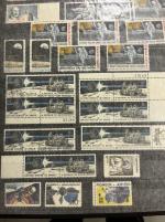 Stamp of Large Lots and Collections Thematics - Space: 1961-1973, two large stockbooks