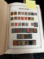 Stamp of Colonies françaises » Indochine 1889-1944, dans une reliure Yvert à dos rond et feuilles