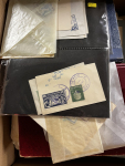 Stamp of Palestine and Holy Land 1918-45 accumulation in box with a mint and used collection