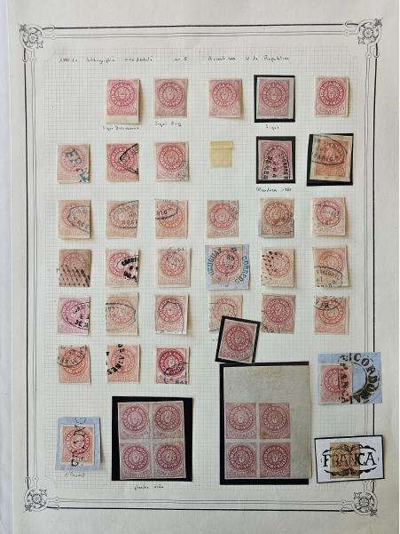 Stamp of Argentina » General issues Argentina Republic 1862-64 duplicated collection unused and used