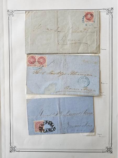 Stamp of Argentina » General issues 1862-64 Escuditos postal history group