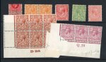 Stamp of Great Britain » King George V » 1912-24 Profile Head Issues 1912-24 small mint group incl. 1/2d green and 1d scarlet