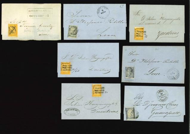 Stamp of Mexico » 1864 "Eagle" Issue 1864 Eagle issue Second Period postal history