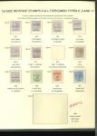 Stamp of Great Britain » Revenues 1868-97 Revenue Stamps neatly written up on 4 pages,