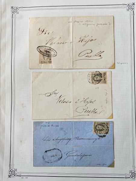 Stamp of Mexico » 1856-61 "Hidalgo" Issues 1856- 61 Hidalgo issues with Mexico district name postal history