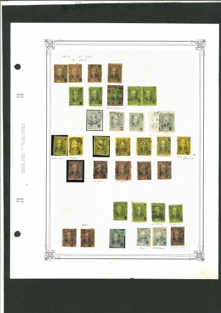 Stamp of Mexico » 1868 "Full Face" Hidalgo Issues 1868 Full Face Hidalgo Mexico district overprints