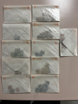 Stamp of Sweden » Collections 1855-1866, in glassines small accumulation of dozens