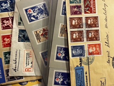 Stamp of Large Lots and Collections 1917/56: Accumulation of 38 entires and pieces, containing a good range of Netherlands, German Occupations in Romania...