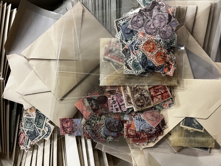 Stamp of Large Lots and Collections 1860s-1960, large number of European stamps with duplication in about 140 old time envelopes classified per country
