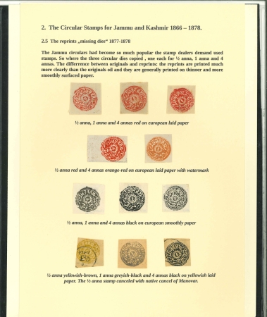 Stamp of Indian States » Jammu & Kashmir 1877-78 A fascinating and specialized group of the
