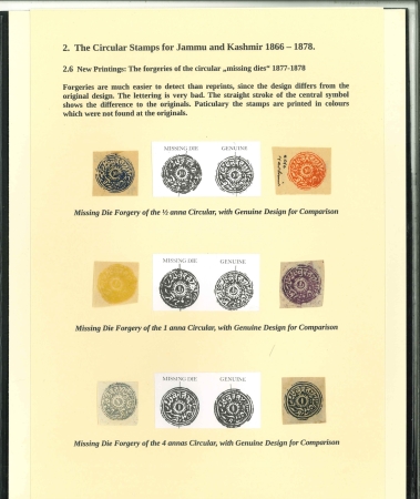 Stamp of Indian States » Jammu & Kashmir 1877-78 An instructive and important reference group