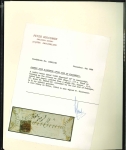 Stamp of Indian States » Jammu & Kashmir 1866 ½ Anna Black, Single Die, Watercolour on Native
