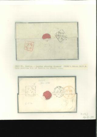 Stamp of Ireland » Pre-Stamp Postal History » Collections, lots etc. 1843-1845 Diamond Time Handstamps: Selection of five