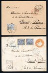 Stamp of Colonies françaises » Réunion 1889-1890, deux lettres envoyées d'Egypte vers Saint-Pierre