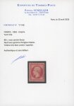 Stamp of France » Empire 1853-1862 1862 n°23 Napoléon dentelé 80c rose foncé neuf** sans