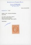 Stamp of France » Emission de Bordeaux 1870 1870, n°43Bc Cérès Bordeaux 10 bistre-CITRON neuf *