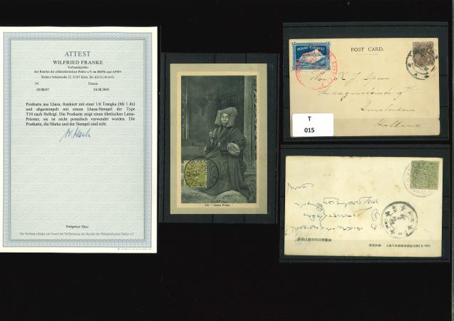 Stamp of Tibet » Postal History Tibet group of three postcards