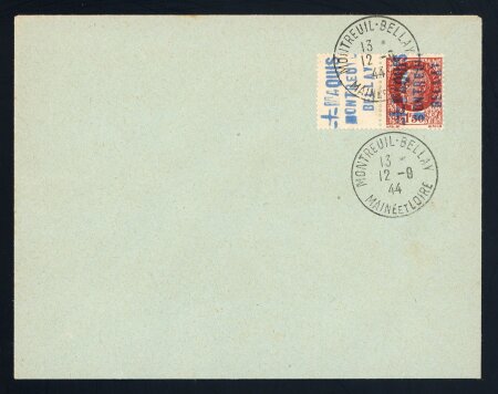 Stamp of France » Libération MONTREUIL-BELLAY (Maine et Loire) : 1944, Pétain 1F50