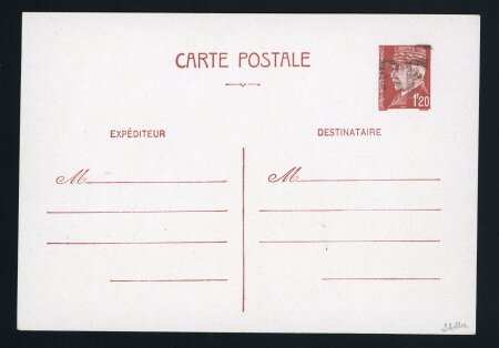 Stamp of France » Libération CURZAY (Vienne) : 1944, Entier postal Pétain Mayer