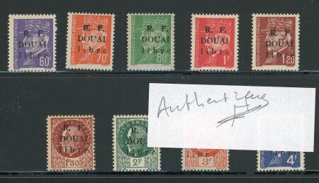 Stamp of France » Libération DOUAI (Nord) : 1944, 9 valeurs différentes au type