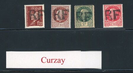Stamp of France » Libération CURZAY (Vienne) : 1944, Pétain Mayer n°7 à 10 surchargés