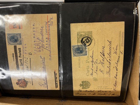Stamp of Large Lots and Collections 1855-1991 Accumulation of about +- 230 covers, cards, post. stat., etc. Balcan, Levant, Romania