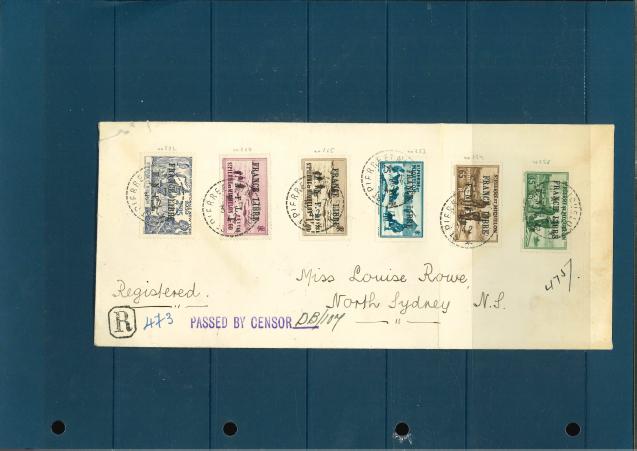 Stamp of Colonies françaises » St. Pierre et Miquelon 1942, belle lettre recommandée grand format horizontal