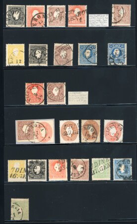 Stamp of Austria » Lombardy Venetia 1858-59 Austria - Lombardei Venetien Lot of choice examples of type I & II