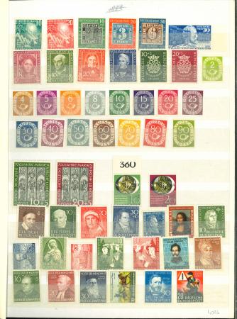 Stamp of Germany » German Federal Republic 1949-1955, complete mint ** collection with "Posthorn"
