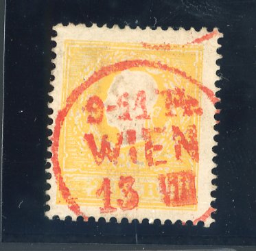 Stamp of Austria » 1858 Issue 1858, Österreich - Austria, 2Kr Ty I mit Rotstpl.
