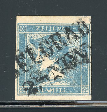 Stamp of Austria » Serbia (Serbien) SERBIEN, Blauer Merkur Ty IIc mit nicht ganz kpl. Zweizeiler 'BELGRAD 2.- NOV'