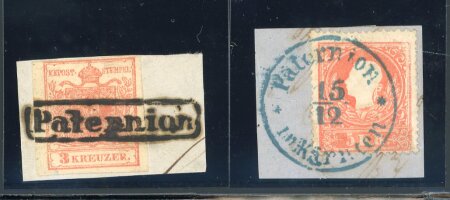 Stamp of Austria » Carinthia (Kärnten) KÄRNTEN AUSTRIA ÖSTERREICH 2 X Brfstk. mit PATERNION