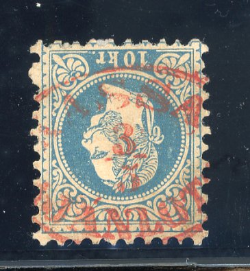 Stamp of Austria » Hungary (Ungarn) Austria Österreich Ungarn 10Kr 1867 orangeroter KASSA AJANLOTT