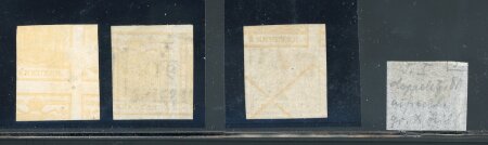 Stamp of Austria » 1850 Issue 1850, 1Kr HP Ib, 3 x doppelseitiger Dr.