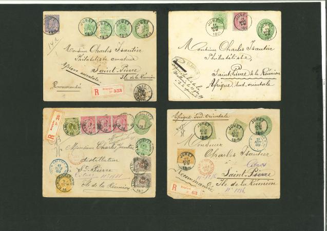 Stamp of Belgium » Collections 1889, group of four nice postal stationnery with additional