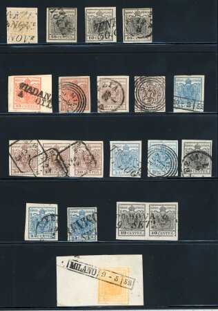 Stamp of Austria » Lombardy Venetia 1850 Lombardei Venetien, Lot gestplt