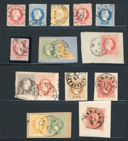 Stamp of Austria » 1867 Issue Austria, Österreich 1867-1880, Lot grober und feiner Druck