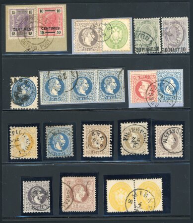 Stamp of Austria » Austrian Levant 1863-1908, Kl. Lot meist besserer Dubletten