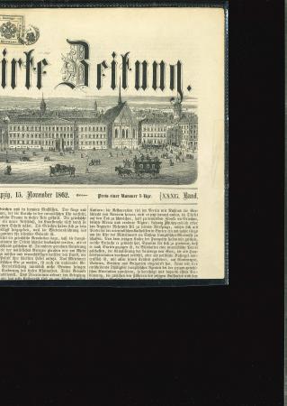 Stamp of Austria » Newspaper Tax Stamps 1862, LOMBARDY VENETIA LOMBARDEI VENETIEN 1KR SCHWARZ AUF KPL. ZEITUNG