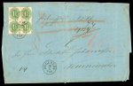 Stamp of German States » Schleswig-Holstein 1865 Schleswig-Holstein rare used block of four on cover