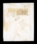 Stamp of Turkey 1865, three different embossed 20 Paras "POSTE LOCALE"