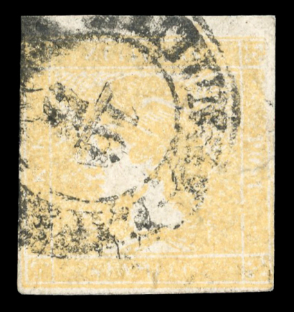 Stamp of Austria » Newspaper Stamps 1851 1851, Austria, Österreich, Gelber Merkur gestempelt