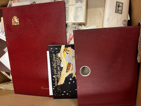 Stamp of Large Lots and Collections 1900-1990, in a big box, miscellaneous item containing