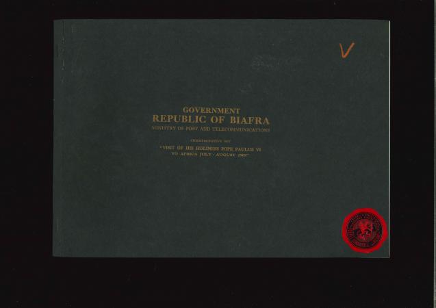 Stamp of Nigerias » Biafra 1969, in four folders pope Paul VI' s trip in Africa