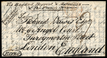 precursor postal history for the postal overland route through Iraq and Syria