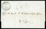 1842 (19 Sep) Disinfected Entire – Cyprus via Smyrna to Syra  Scarce disinfected entire written in Greek from Cyprus and carried via Smyrna to Syra. Dated 19 September 1842, the cover bears the SMYRNE / 19.SEPT.1842 circ