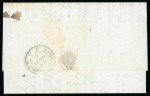 1842 (19 Sep) Disinfected Entire – Cyprus via Smyrna to Syra  Scarce disinfected entire written in Greek from Cyprus and carried via Smyrna to Syra. Dated 19 September 1842, the cover bears the SMYRNE / 19.SEPT.1842 circ