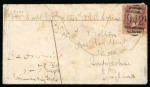 1878 (5 Aug) soldier’s cover from Cyprus to England. Addressed to Hertfordshire and headed “From No. 833 Corporal J. Bolton, 7/2 R.A. Cyprus”, countersigned. Franked at the concessionary rate with a 1d red (Plate 198), c